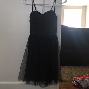 Black Bustier and Tulle Dress